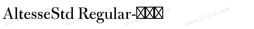 AltesseStd Regular字体转换